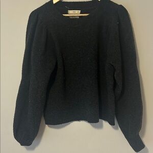 Mango Elegant Black Crew Neck Sweater